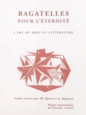 cover image of Bagatelles pour l'éternité